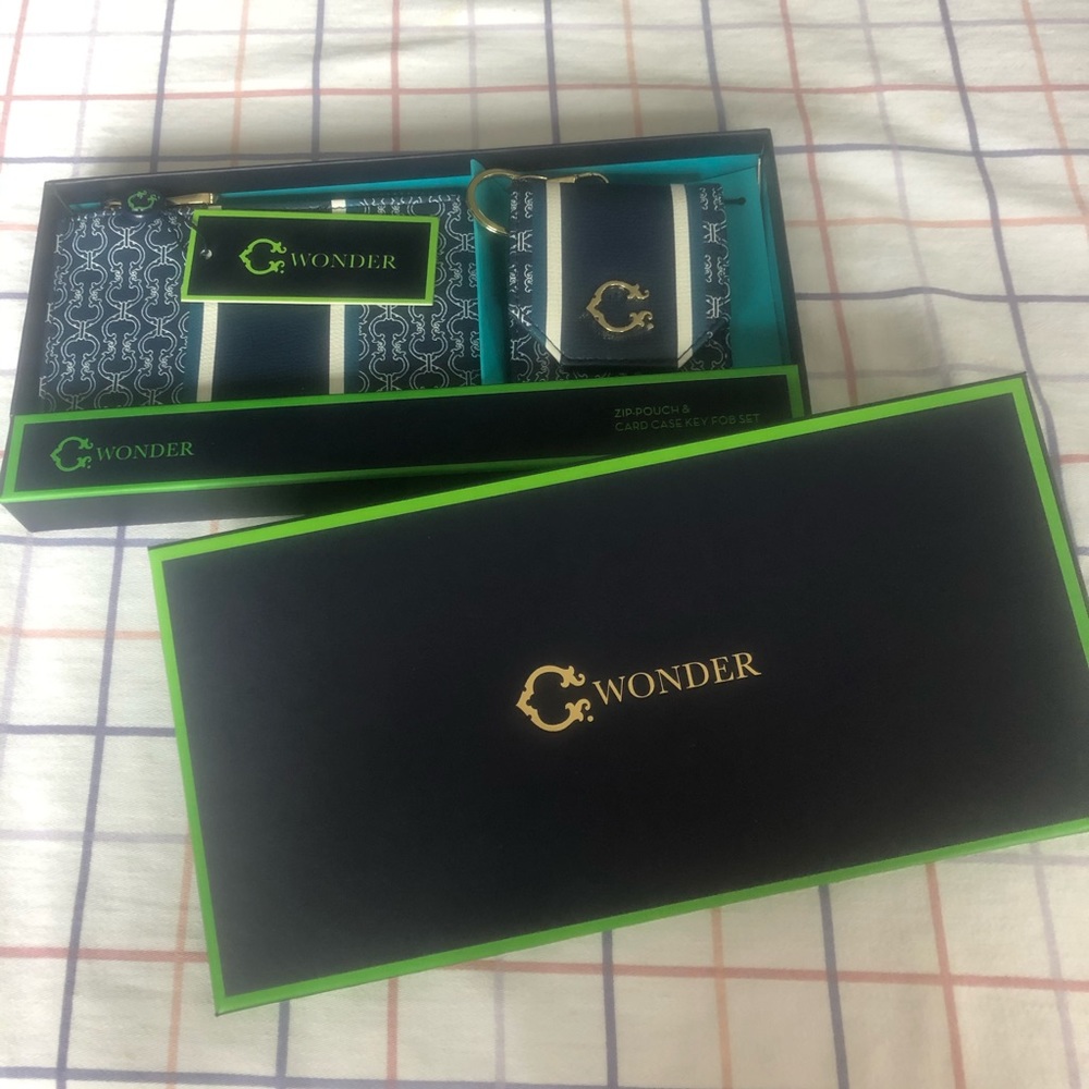 NWT C. Wonder Zip Pouch & Card Case Key-Fob